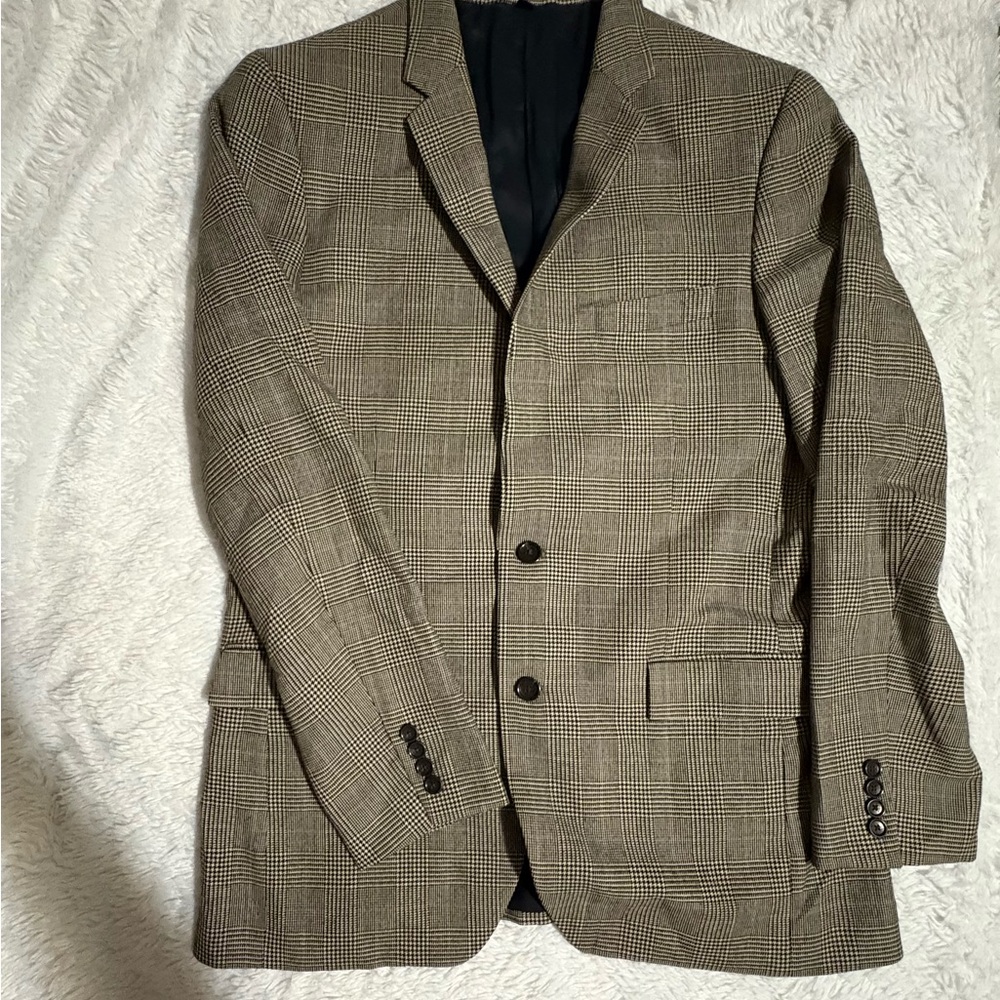 J CREW Thompson Brown Plaid
Blazer Sport Coat Size 42 L